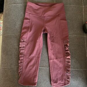 Lululemon Ruffled Leggings in Mauve